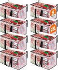BlissTotes Moving Bags, 93L 8-Pack Storage Bags, Moving Box Heavy Duty Extra Large, Moving Totes with Zipper, Reinforced Hand