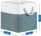 Temary 4Pack Storage Cubes 11x11 Cube Storage Bins Basket for Organizing Home, Closet, Office, Decorative Baskets with Rope H