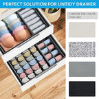 Drawer Organizer Clothes - Foldable Underwear Organizer and Sock Organizer, Bra organizer Fabric Dresser Drawer Organizer Div