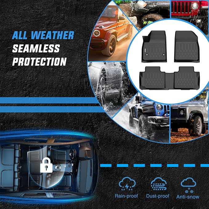 Nilight TPE Floor Mats for Chevy Blazer 2019 2020 2021 2022 2023 2024 2025 2026, Cadillac XT5 / GMC Acadia 2017-2023, All Weather Custom Fit Heavy Duty Floor Liners