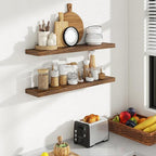 36 Inch Floating Shelves, 8 Inch Deep Floating Shelves for Wall, Hanging Shelf with Invisible Brackets, Deep Shelves for Bath