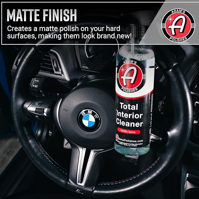 Adam's Polishes Total Interior Cleaner & Protectant, Quick Detailer & SiO2 Protection, Ceramic Infused, Anti-Static, OEM Fini