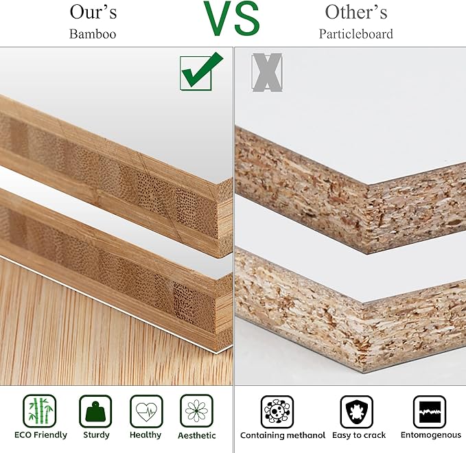 WTZ Bamboo Blanket Ladder, 5-Layer Towel Racks, Blanket Holder with Anti-Slip Construction Home Decor, Decorative Blanket, Qu