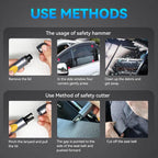 Car Window Breaker Tool - Upgraded Safe Hammer Glass Breaker, Car Hammer Seatbelt Cutter Window Breaker Emergency Escape Tool