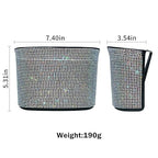 Cavalcade Car Trash Can, Hanging Trash Bin, Leakproof Garbage Organizer, Bling Vehicle Waste Basket, Mini Dustbin Container with Clip for Car, Office, Kitchen, Bedroom, Home and More, Multicolor