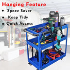 MUTUACTOR Power Tool Organizer,Heavy Duty 2 Bay Angle Grinder Stand Storage Rack,Quick Access Angle Grinder Rack,Anti-slip Po
