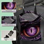 Purple Dragon Eye Car Trash Bag,Hanging Drawstring Car Garbage Bag,Waterproof Canvas Car Back Seat Organizer with Adjustable Buckle,for Vehicles,SUVs,Camping,Road Trips