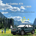KMF 8pcs Thicken Sun Shades for Cadillac XT5 Accessories 2017-2025, Full Car Window Covers Sunshade for Windshield Side Rear, UV Block and Blackout Privacy for Camping Outdoor