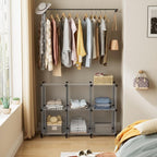 HOMIDEC 6 Light Grey Cube Storage Organizer, Modular Storage Shelf with Hammer, Cube Storage Bin Cabinet Closet Bookshelf for
