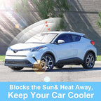 Front Windshield Sun Shade Foldable Car Front Window Sun Shade Windshield Shade Custom Fit for 2018-2023 Toyota CH-R Block UV Rays Accessories Heat Keep Cooler