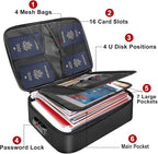 DocSafe Document Bag with Lock,Fireproof 3-Layer File Storage Case with Water-Resistant Zipper,Document Safe Portable Travel 