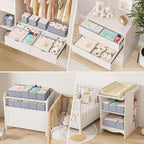 Lifewit Nursery Drawer Organizer for Clothes 28 Pack, Certified Child-safe Dresser Drawer Divider Storage Bins, Foldable Clot