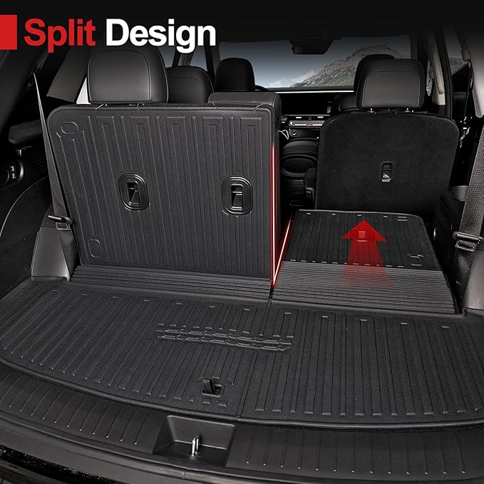 Cargo Mat for 2026 Hyundai Palisade 7/8 Seat (Only Gas), All Weather TPE Durable Cargo Liner with Backrest Mat and Lower Trunk Mat for Hyundai Palisade