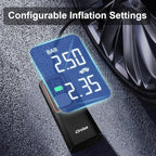 Tire Inflator Portable Air Compressor, 3X Faster 25000mAh 160 PSI Air Pump for Car Tires- Cordless, with Pressure Gauge, LED Light & Digital Display, for Car, Truck, Motor, E-Bike and Bicycle Pro