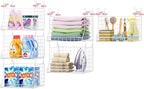 3-Tier Foldable Laundry Basket Organizer with Rotating Hooks - Space-Saving Over Washer and Dryer Shelf for Laundry Room Orga