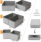 12 Pack Drawer Organizers for Clothing, Foldable Clothes Storage Box Closet Dresser Drawer Organizers Dividers, Bedroom Organ