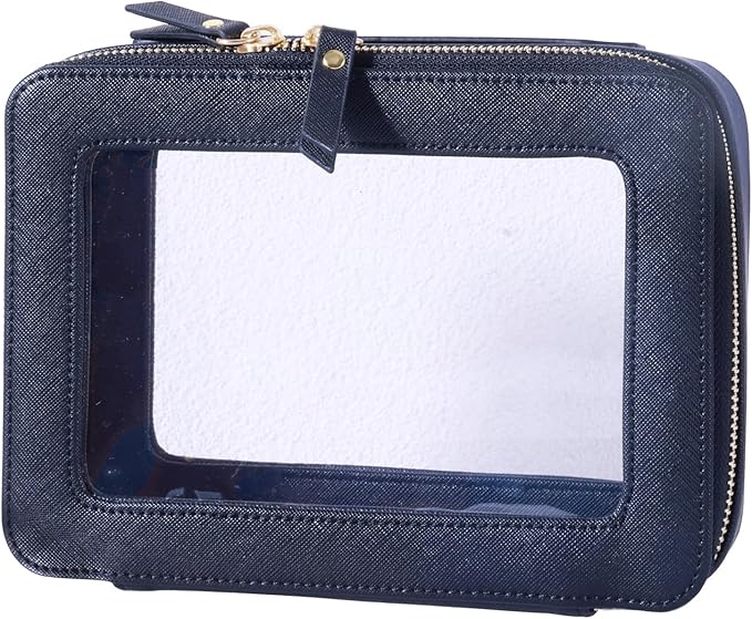 SANHECUN Toiletry bag waterproof cosmetic organizer with handle lagre opening for travelling car organizers(Black)