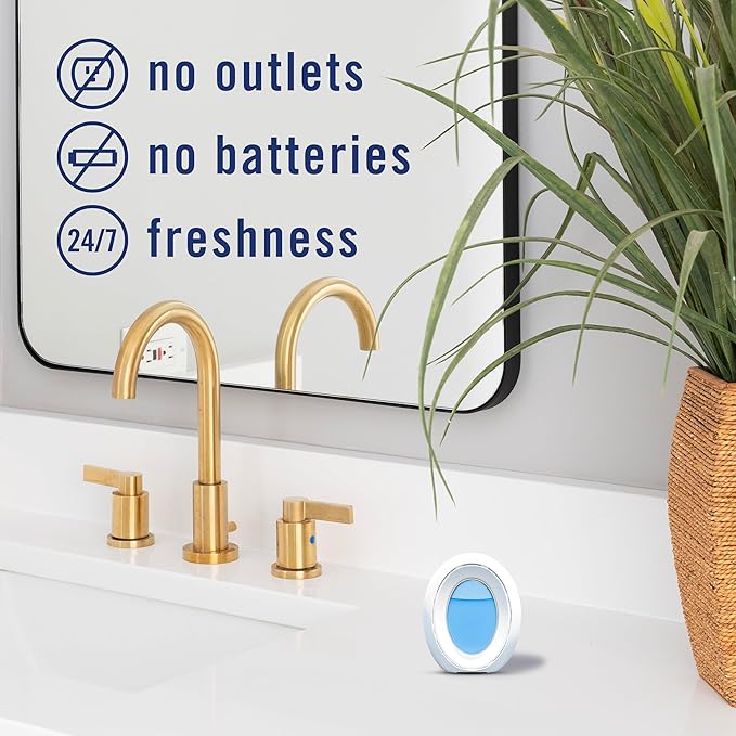 Febreze Bathroom Air-Freshener, Odor-Fighting, Plug In Alternative, Air-Fresheners for Home, Bathroom, & Kitchen, Closet, Pet