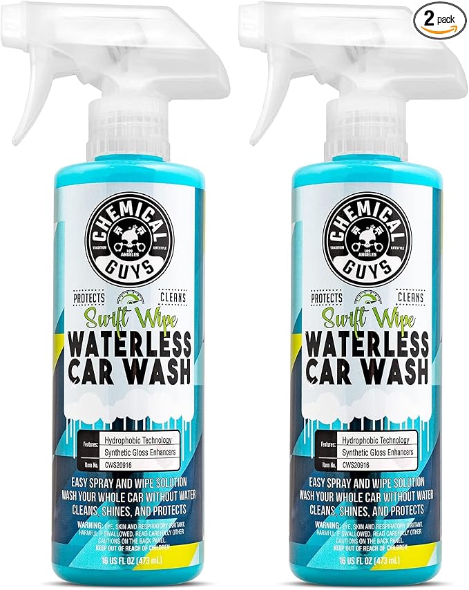 Chemical Guys CWS20916 Swift Wipe Sprayable Waterless Car Wash, Easily Clean - Just Spray & Wipe, Safe for Cars, Trucks, Moto