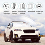 Front Windshield Sun Shade Foldable Car Front Window Sun Shade Windshield Shade Custom Fit for 2018-2023 Su-baru Crosstrek Block UV Rays Heat Keep Car Cooler