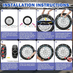 AutoChoice AutoFixing Snow Chains Tire Chains For Light Truck SUV Pickup Trucks, Easy installation, Contains Titanium for Wea