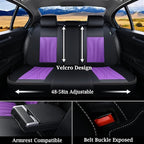 FLORICH Automotive Seat Covers, Seat Covers Full Set, Car Seat Protectors 5 Seats, Purple & Black Automotive Seat Covers Fit 