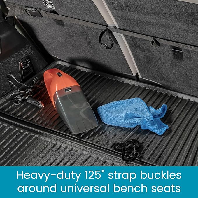 High Road HoldTight Trunk Organizer Cargo Strap with Bungee Cords and Carabiners for SUVs, Hatchbacks and Vans