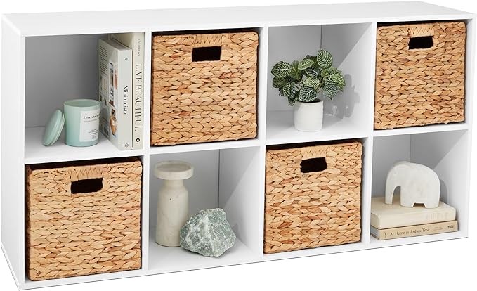 Best Choice Products 8-Cube Storage Organizer, 11in Shelf Opening, Bookcase, Display Shelf, Customizable w/ 3 Removable Back 