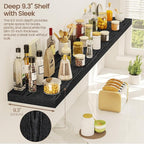 Vivelove 55 Inch Floating Shelves, Deep Wall Shelves with Invisible Brackets, Display Shlf for Bathroom Living Room Kitchen B