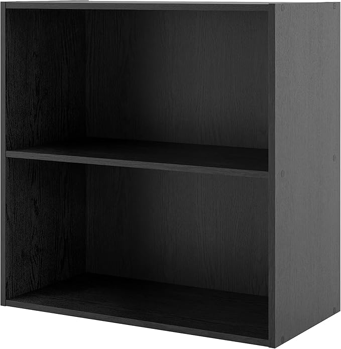 Homes: Inside + Out Apexa 2-Tier Cube Storage Organizer Shelves, Stackable Wood Bookcase Fits Cubby Bins for Organization, Do