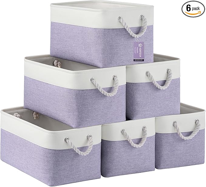 Large Storage Baskets- 15x11x10 inch Storage Bins for Shelves and Closet Organizing, Foldable Fabric Bin for Home Organizatio
