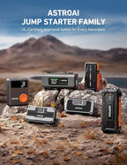 AstroAI 2500A Portable Car Battery Jump Starter with 150PSI Air Compressor 30W Quick Charger, 14800mAh Jump Box (7.5L Gas &
