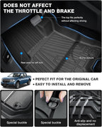 Powerty Floor Mats & Truck Bed Mat for 2022-2024 2025 2026 Ford Maverick Gas Model Accessories Floor Mats 2 Row Liner Set All Weather TPE 3D Floor Liners&Truck Bed Liner