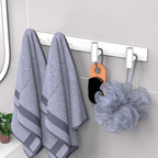VAEHOLD Hat and Coat Wall Mount Rack - Hooks for Robes, Bags, Keys, and Towels - Bathroom Towel Hanger Organizer (White, “T“ 