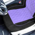 Universal Fit Diamond Stitched Flat Cloth Car Seat Covers Full Set - Purple
