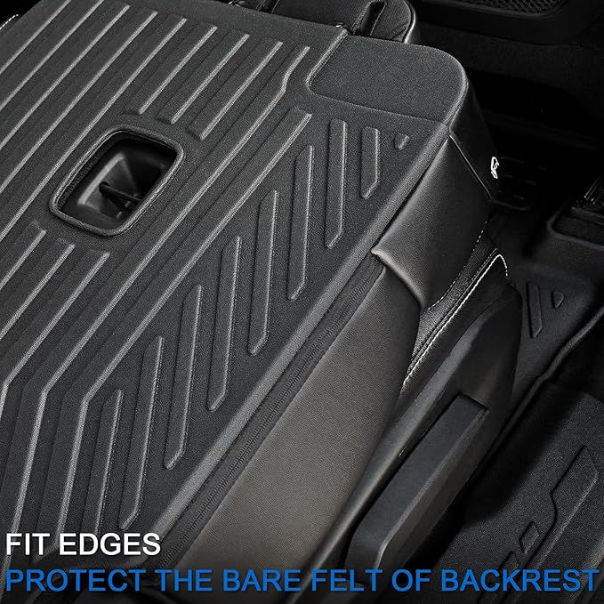 Kick Mats for 2021-2025 2026 Jeep Grand Cherokee L w/Captain Chairs (Only for 6-Seater 2nd Row), All Weather TPE SeatBack Protector Accessories (L | 2nd Row Backrest Mats)
