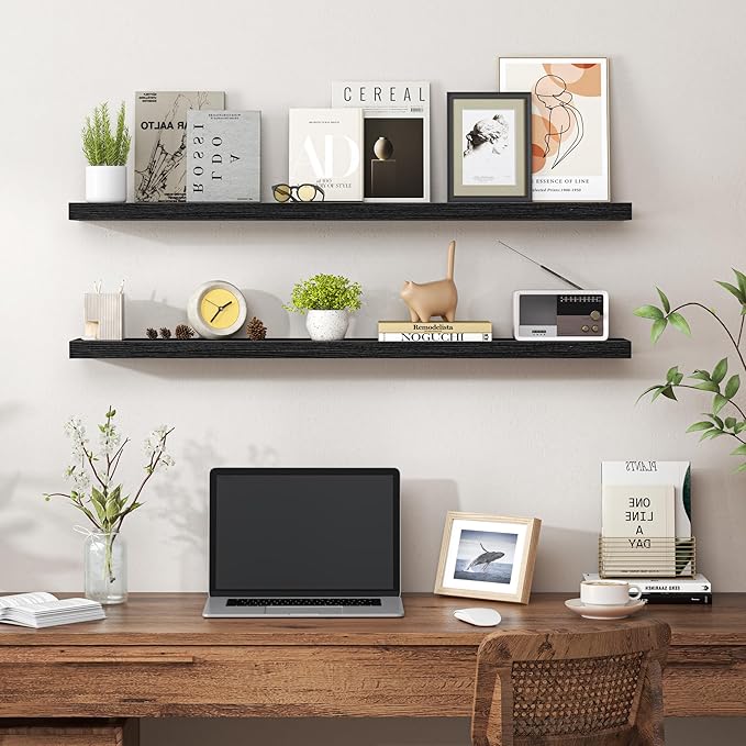 Heimlove Floating Shelves for Wall 40 Inch,Mounted Storage & Display Hanging Shelf with Invisible Brackets,for Bedroom,Living