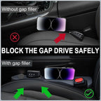 UREHEPO 2pcs Elastic Car Seat Gap Filler Organizer, Universal Interior Car Accessories to Stop Things from Dropping and Add Style for Car SUV and Truck, Fill The Gap Between Seat and Console - Gray