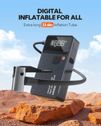 Car Battery Jump Starter with Air Compressor, Battery Jump Box with Tire Inflator,Car Jump Booster with Smart Jumper Cables,L