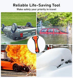 Car Safety Hammer 10 Pack, Car Emergency Escape Tool Car Window Glass Breaker and Seat Belt Cutter with Light Reflective Tape