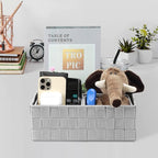 Posprica Drawer Organizer Bins,Woven Strap Storage Box Cube Basket Containers Divider for Organizing drawers, Shelves, Closet