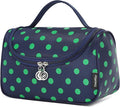 Yeiotsy Travel Cosmetic Bag for Women – Polka Dot Makeup Bag Organizer & Hanging Toiletry Bag