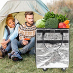 Reusable Grocery Bag On Wheels, Shopping Cart, Rolling Tote with 8 Pockets and Zipper Cover, Foldable, Heavy Duty Handles, Carries Up to 46 LBS (Medium, Silver)