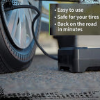 Slime 50139 Flat Tire Puncture Emergency Kit, Includes Sealant and Tire Inflator Pump, Analog, Suitable for Cars and Other Highway Vehicles, 10 Min Fix