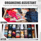 Blosssound 15 Pcs 5.12 Tall Drawer Divider Adjustable Drawer Organizer DIY Ultra Deep Storage Organizer Separator with Fixed 