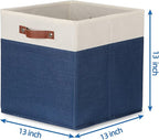 Temary Fabric Storage Bins for Cube Organizer 4 Pack Cube Storage Bins 13 Storage Cubes for Shelves Storage Baskets for Organ