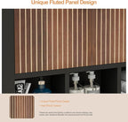 Bathroom Wall Cabinet,Wooden Medicine Cabinet with Fluted Doors Over The Toilet Storage Cabinet with Adjustable Shelf for Bat