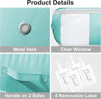 Comforter Storage Bag - Large Capacity Blanket Storage Bags 3-Layer Ultra Space Saving Self Compression Organizer, Washable C