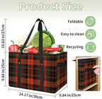 Reusable Grocery Bags Heavy Duty Shopping Bags Foldable Large Tote Bags with Long Handles & Hard Bottom