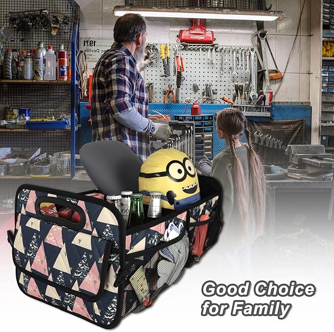 Deosk Trunk Organzier and Storage with 6 Big Pocket,Car Accessories for Women/Men 50L Waterproof Polyester for
